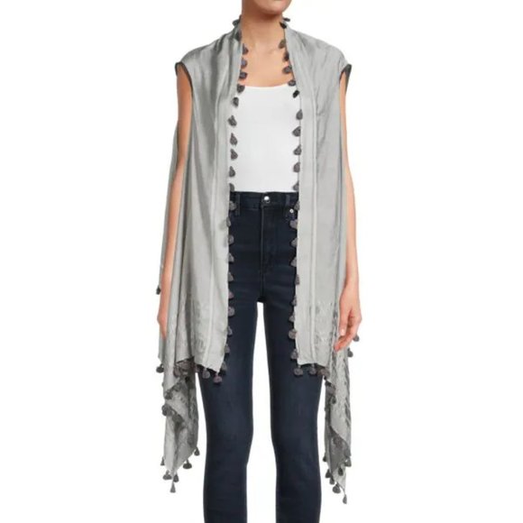 Silk Blend Longline Vest - Picture 1 of 4